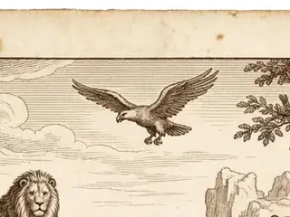 aquila, numbered 1 on an engraved plate