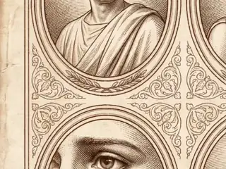 vultus, numbered 1 on an engraved plate