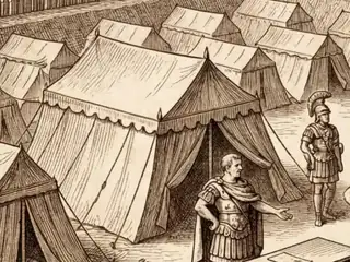 tentōrium, numbered 6 on an engraved plate