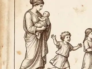 fēmina, numbered 1 on an engraved plate