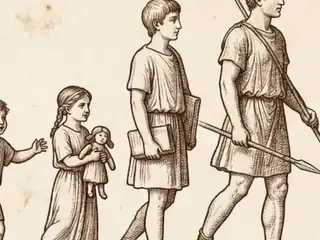 adulēscēns, numbered 4 on an engraved plate